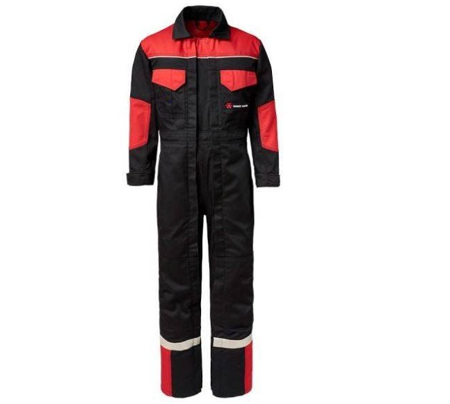 Massey Ferguson Black and Red Children's Double Zip Overalls