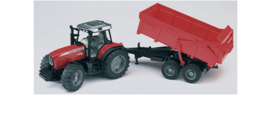 Massey Ferguson 7480 with tipping trailer
