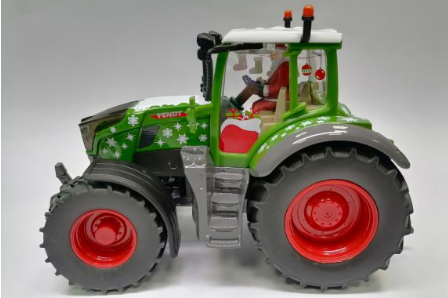 Christmas Edition Fendt 728 Vario Tractor Perfect as a gift at Christmas time: Fendt 728 Vario with Santa Claus in the driver's cab and snowflake pattern