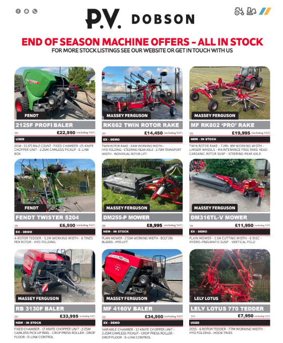 End of Season Machinery